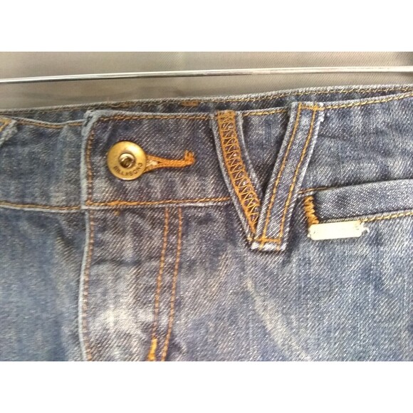 Billabong Y2K Denim Mini Skirt Juniors Size 3 Slit Hem Medium Wash - Picture 3 of 8